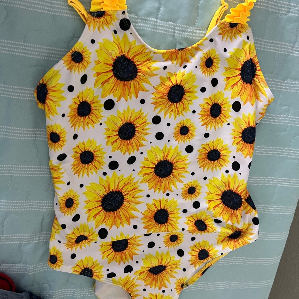 Sunflower Print Swimsuit